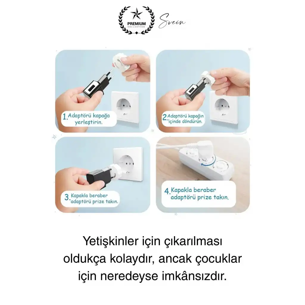 6 Adet Sert Plastik Dayanıklı Bebek Çocuk Priz Koruma Güvenlik Koruyucu Aparat Emniyet Kapağı Beyaz