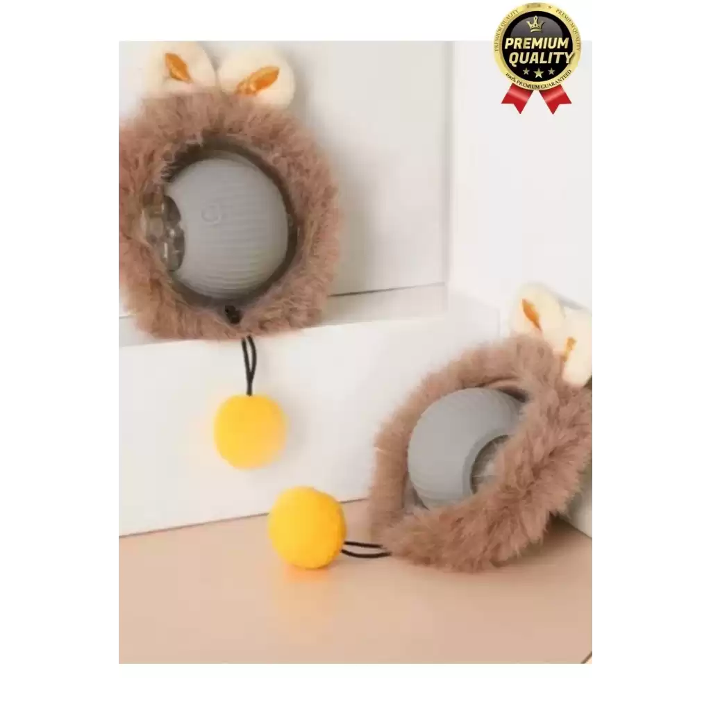 Özel Üretim Yumuşak Küçük Boyutlu Şarj Edilebilir Etkileşimli Eğlenceli Yuvarlanan Kedi Top Oyuncağı