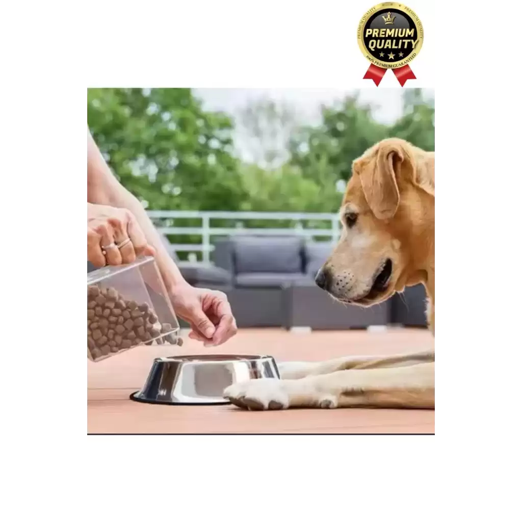 Premium Uzun Ömürlü Sağlam Kaymaz Kauçuk Taban Paslanmaz Çelik Metal Kedi Köpek Mama Su Kabı 26 Cm