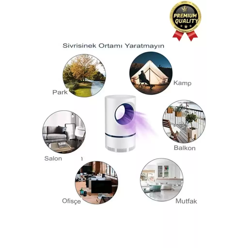 Premium Kimyasalsız Sessiz Şarjlı Uv 6 Işıklı Elektrikli Haşere Böcek Sinek Kovucu Öldürücü Lamba