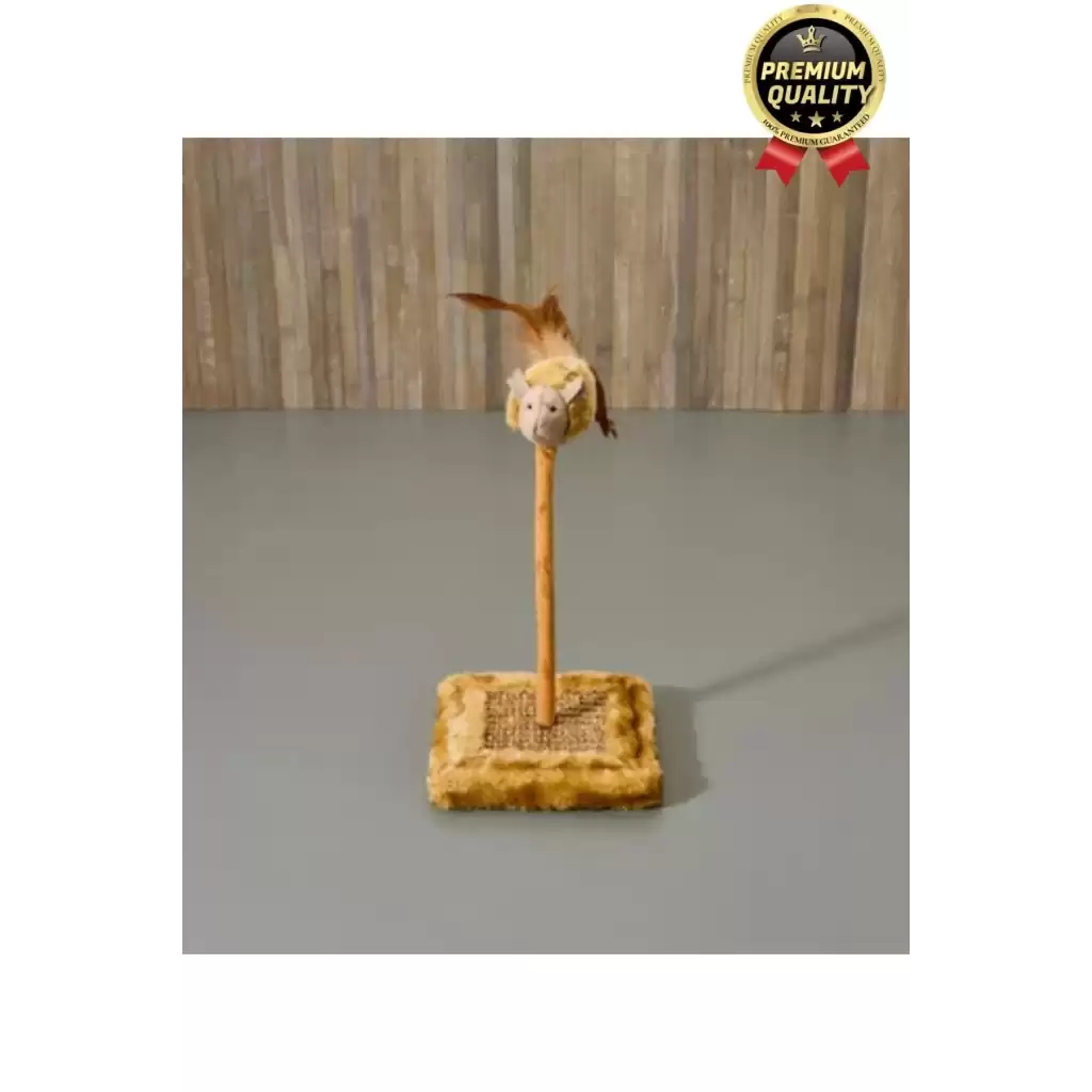 Özel Üretim Dayanıklı Eğlenceli 14x14 cm En 26 cm Yükseklik Sesli Oyuncaklı Kedi Tırmalama Tahtası