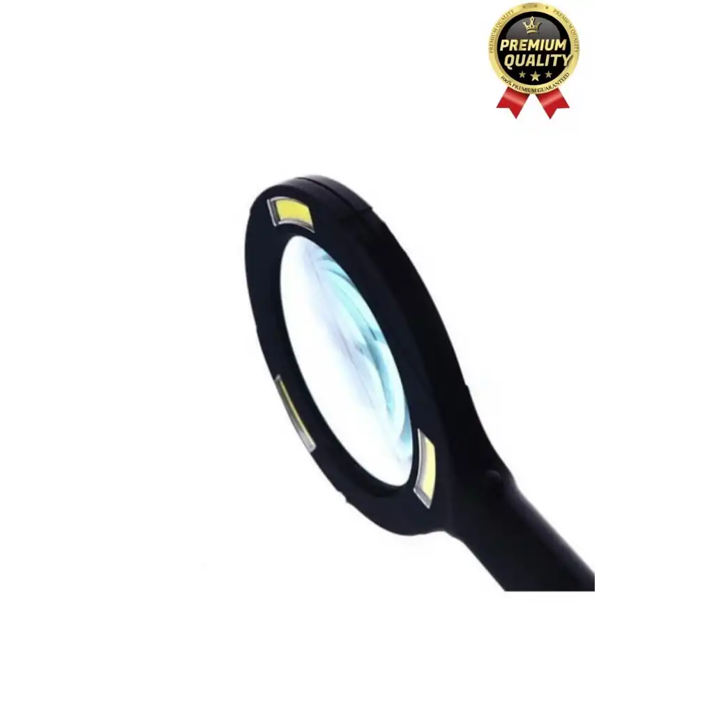 Özel Üretim Konforlu Plastik Pilli Gün Işığı Smd Led Işıklı El Büyüteç Okuma Yazma Mercek 24 cm