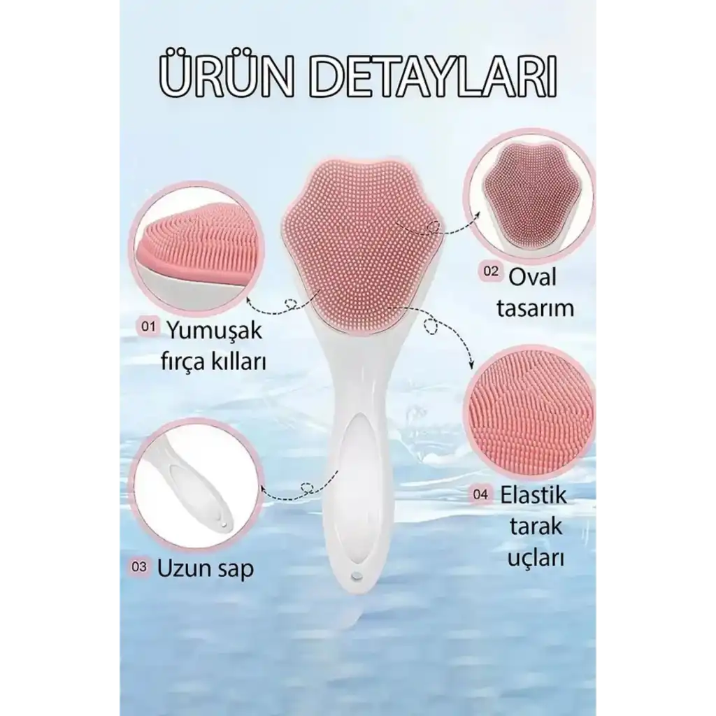Özel Üretim Asılabilir Ergonomik Yumuşak Hassas Dokunuşlu Makyaj Cilt Temizleme Peeling Fırçası