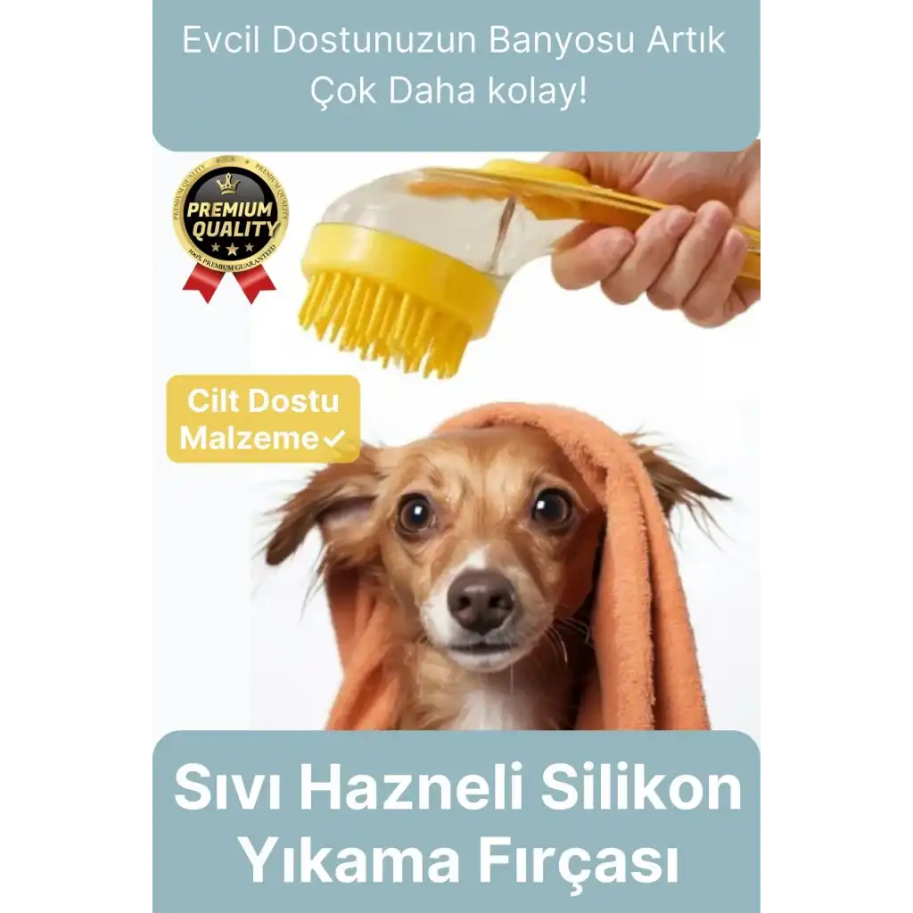 Özel Üretim Banyo Masaj Yapan Tarak Kedi Köpek Evcil Hayvan Sıvı Hazneli Silikon Yıkama Fırçası