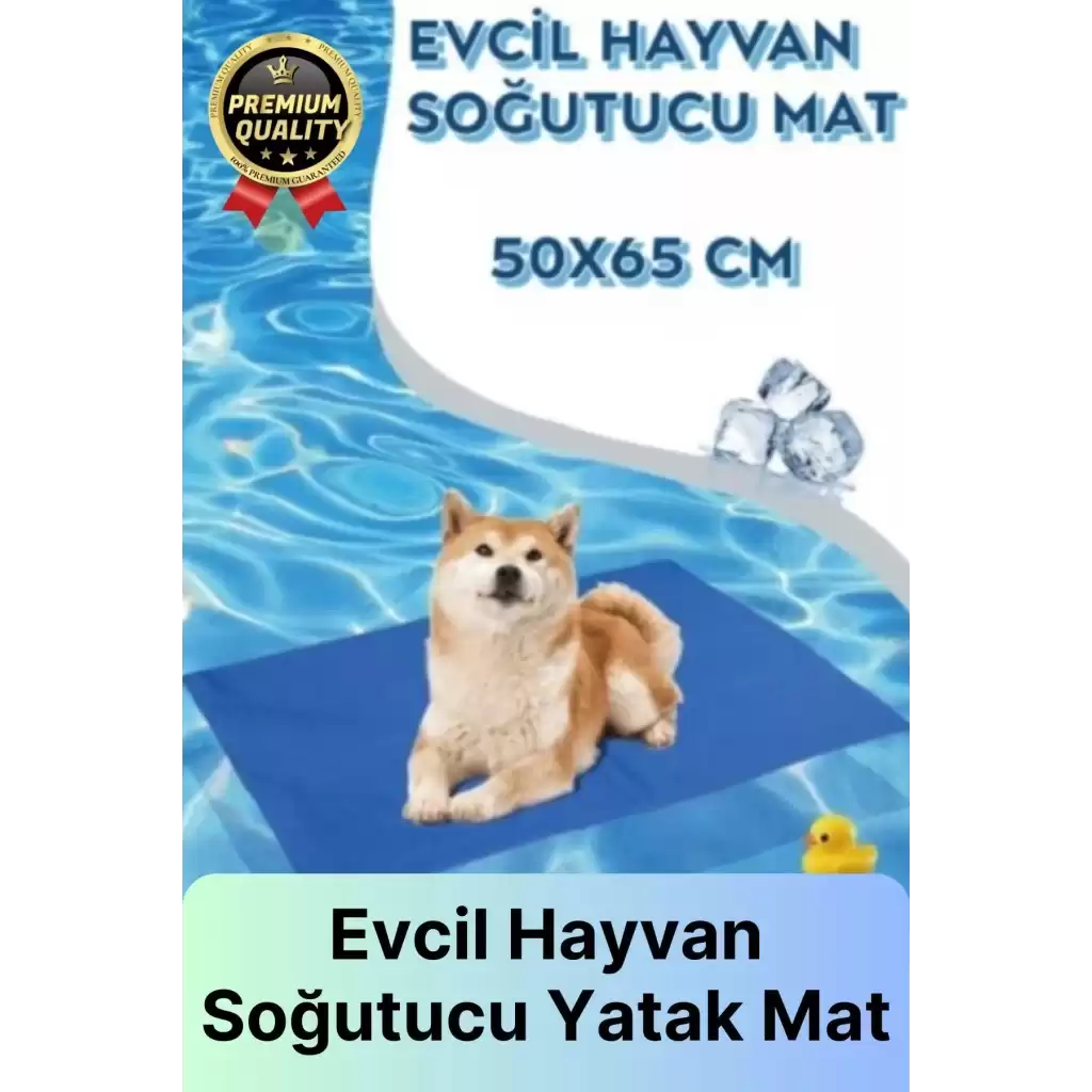 Çok Amaçlı Jel Dolgulu Kendinden Serinletici Evcil Hayvan Kedi Köpek Soğutucu Yatak Mat 50x65 cm