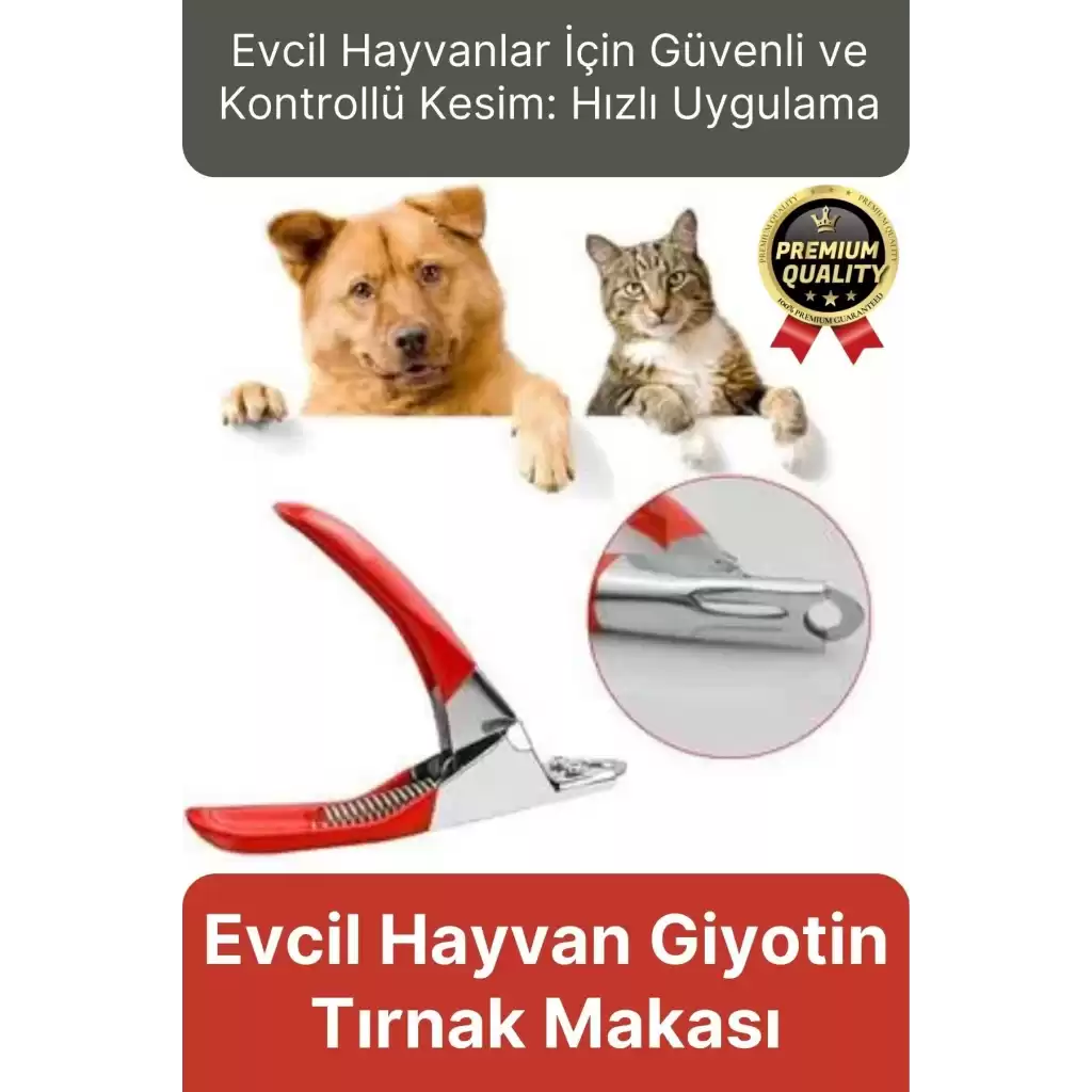 Özel Üretim Dayanıklı Güvenli Bakım Keskin Bıçaklı Kedi Köpek Evcil Hayvan Giyotin Tırnak Makası