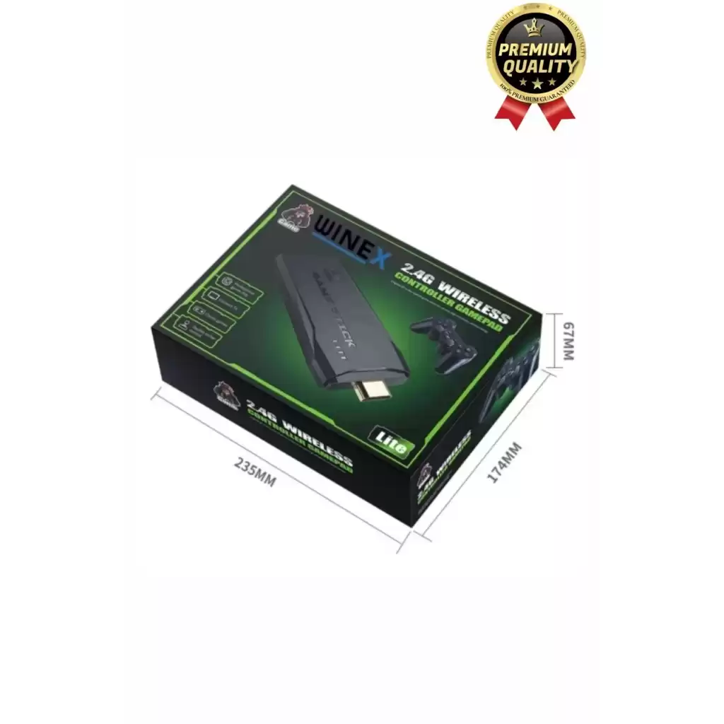 Nostaljik 4K Çözünürlük 2.4g Uyumlu Kablosuz Çift Kol Konsol Retro 20000 Oyunlu Game Stick Atari