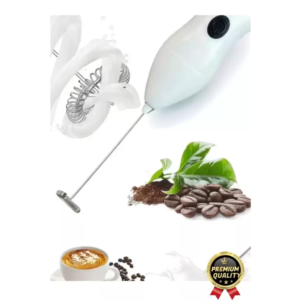 Premium Çelik Uçlu Pilli Mini Kahve Sos Krema Mama Yumurta Çırpıcı Karıştırıcı Süt Köpürtücü Mikser