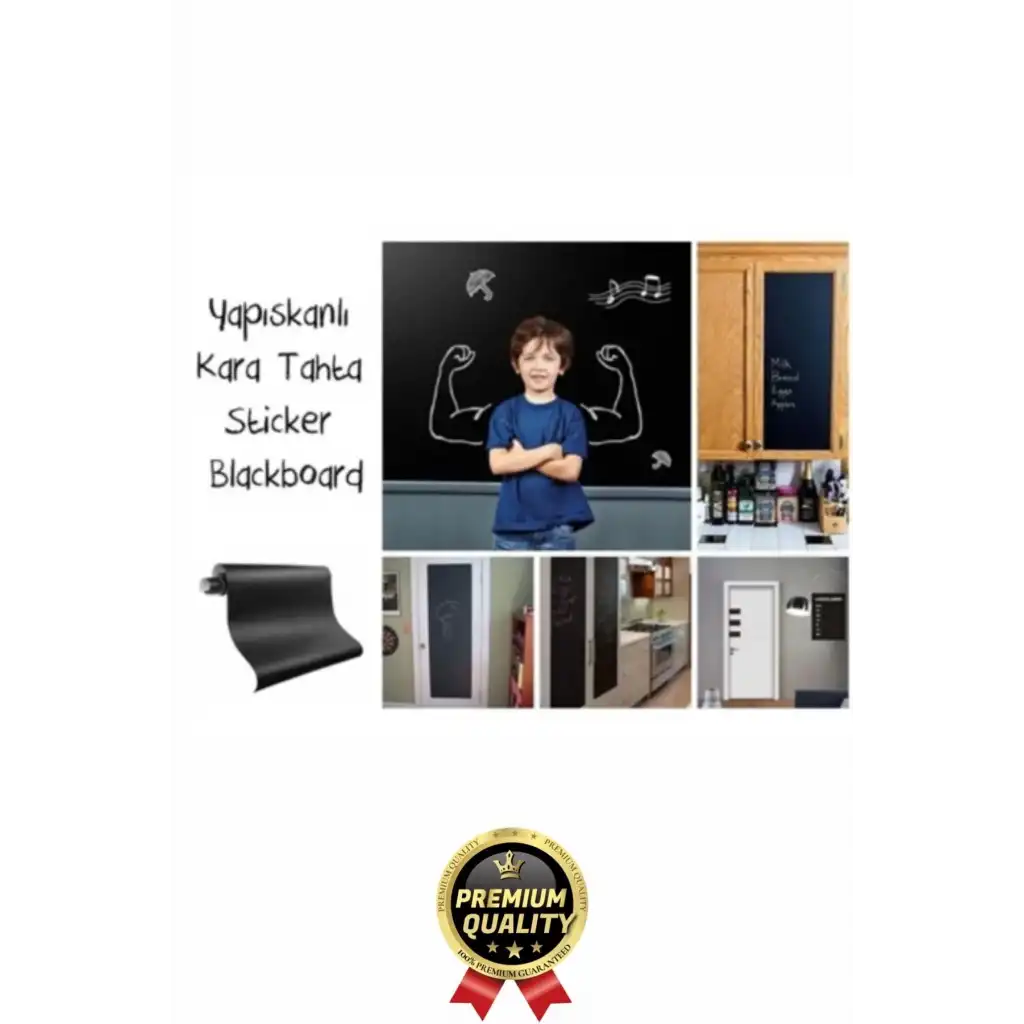 Özel Üretim Öğrenci Yazılabilir Silinebilir Yapışkanlı Büyük Boy Tahta Sticker Blackboard Rulo Pano