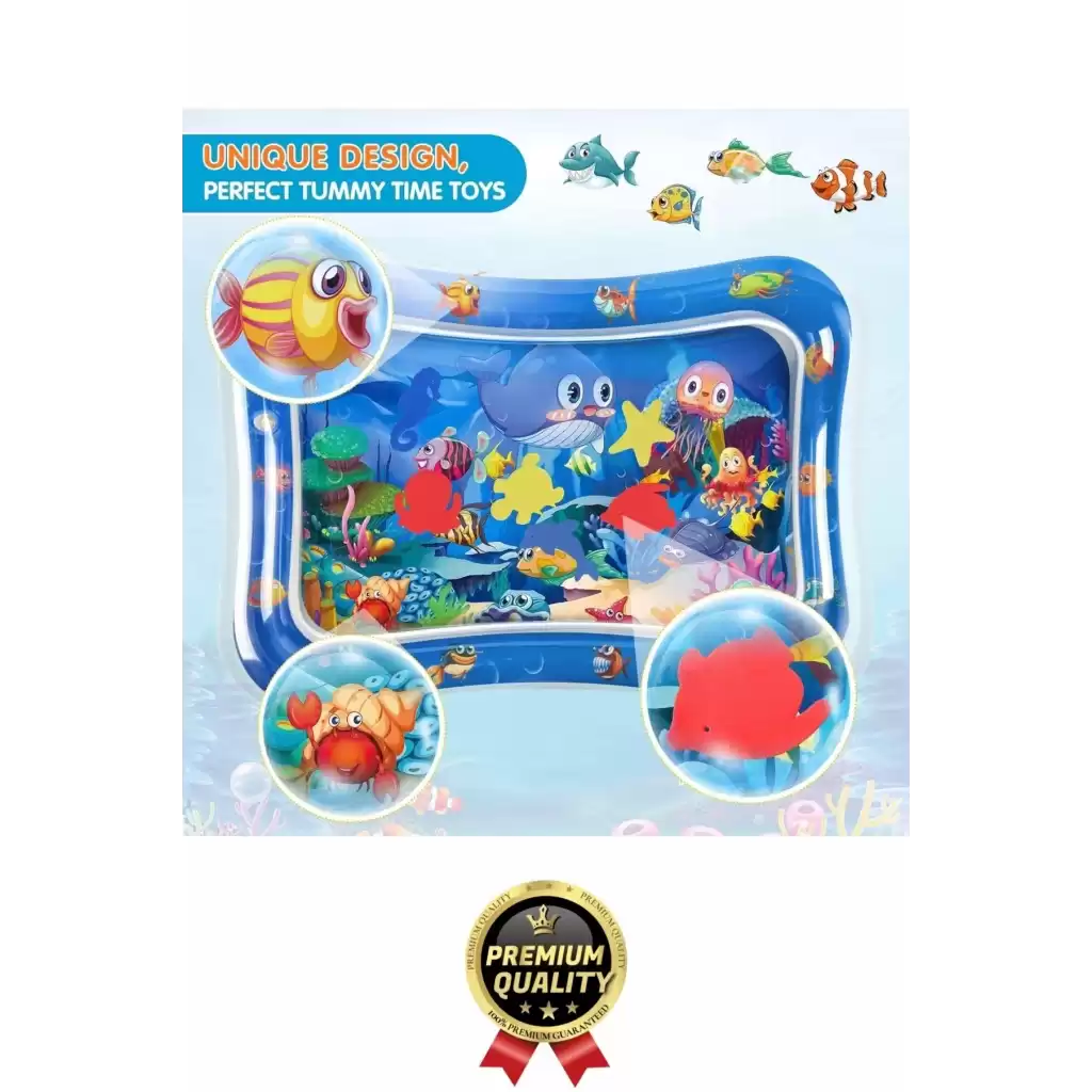 Premium Bebek Oyuncağı Eğlenceli Karın Üstü Aktivite Egzersiz BPA İçermez Emekleme Su Oyun Matı