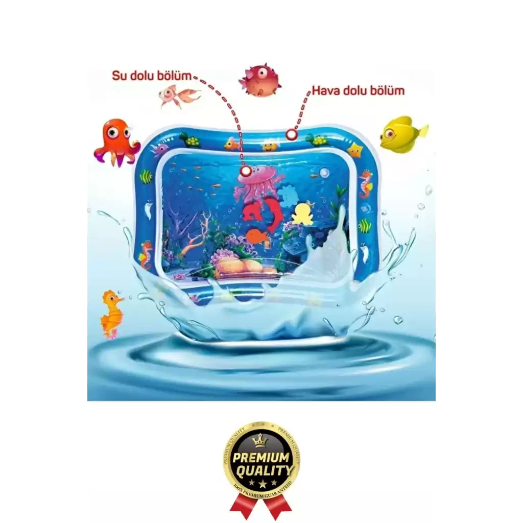 Premium Bebek Oyuncağı Eğlenceli Karın Üstü Aktivite Egzersiz BPA İçermez Emekleme Su Oyun Matı