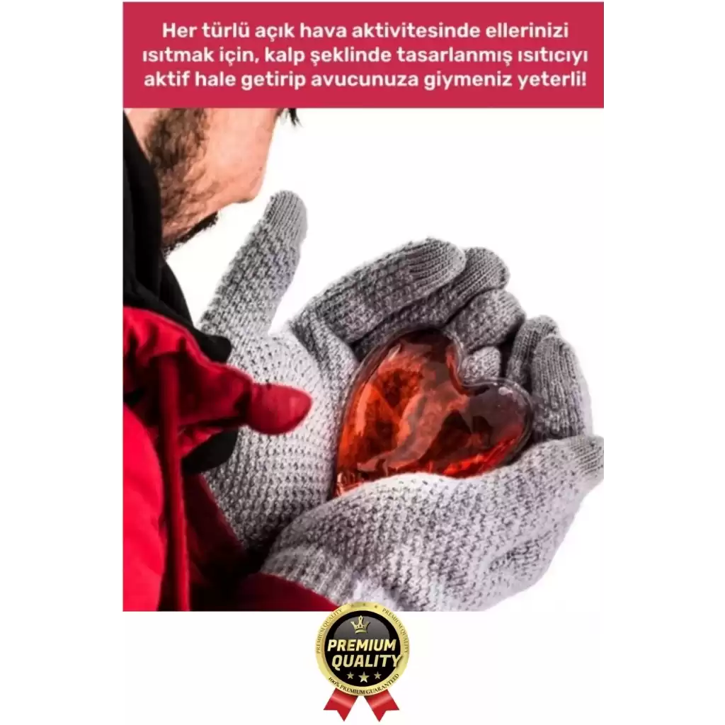 Premium Sihirli Jel Isıtıcı Tekrar Kullanılır Isınmatik Sıcak Su Torbası Kalpli Cep Sobası 2li Set