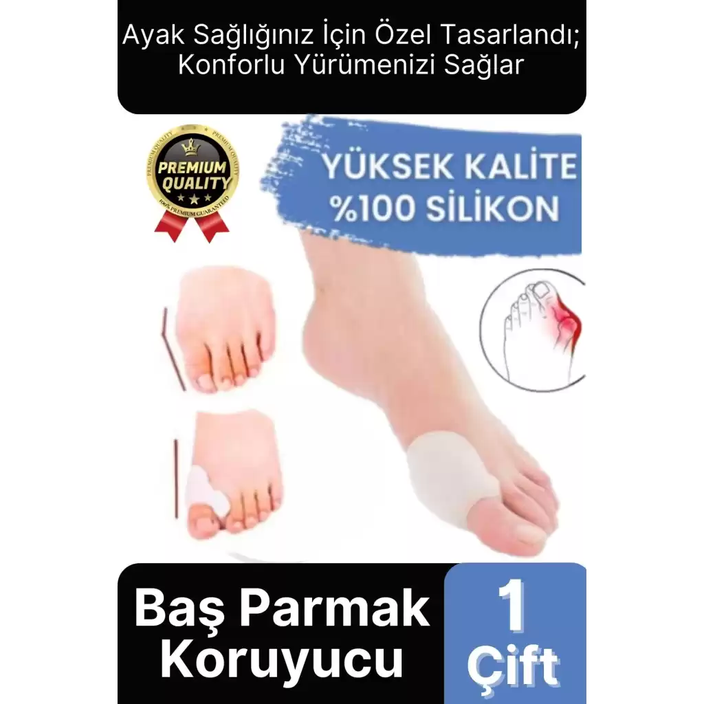 Yüksek Kalite Yumuşak Halluks Valgus Makaralı Bunyon Silikon Ayak Başparmak Kemik Koruyucu 1 Çift