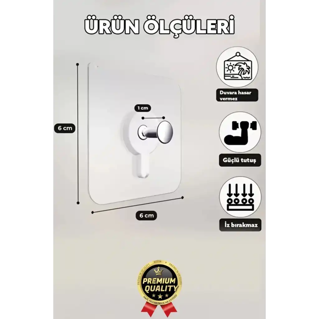 Süper Sağlam İz bırakmaz Çerçeve Tablo Banyo Mutfak Ultra Güçlü Yapışkanlı Çivisiz Askı 2 Adet