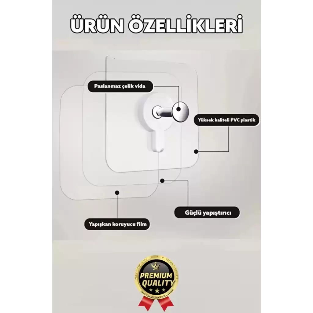 Süper Sağlam İz bırakmaz Çerçeve Tablo Banyo Mutfak Ultra Güçlü Yapışkanlı Çivisiz Askı 10 Adet