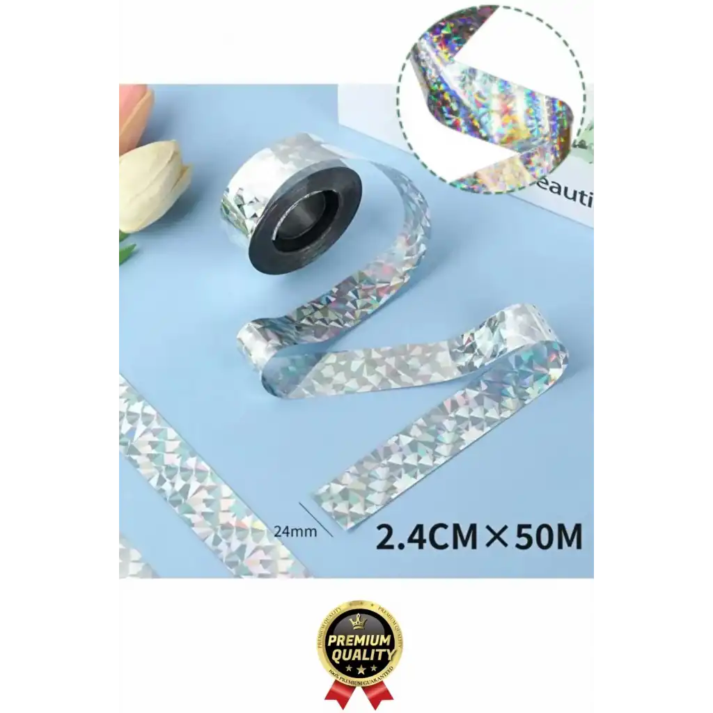 Premium Dayanıklı Yansıtıcı Kuş Kondurmaz Uzaklaştırıcı Hologramlı Kuşsavar Şerit Bant 45 mm x 50 mt