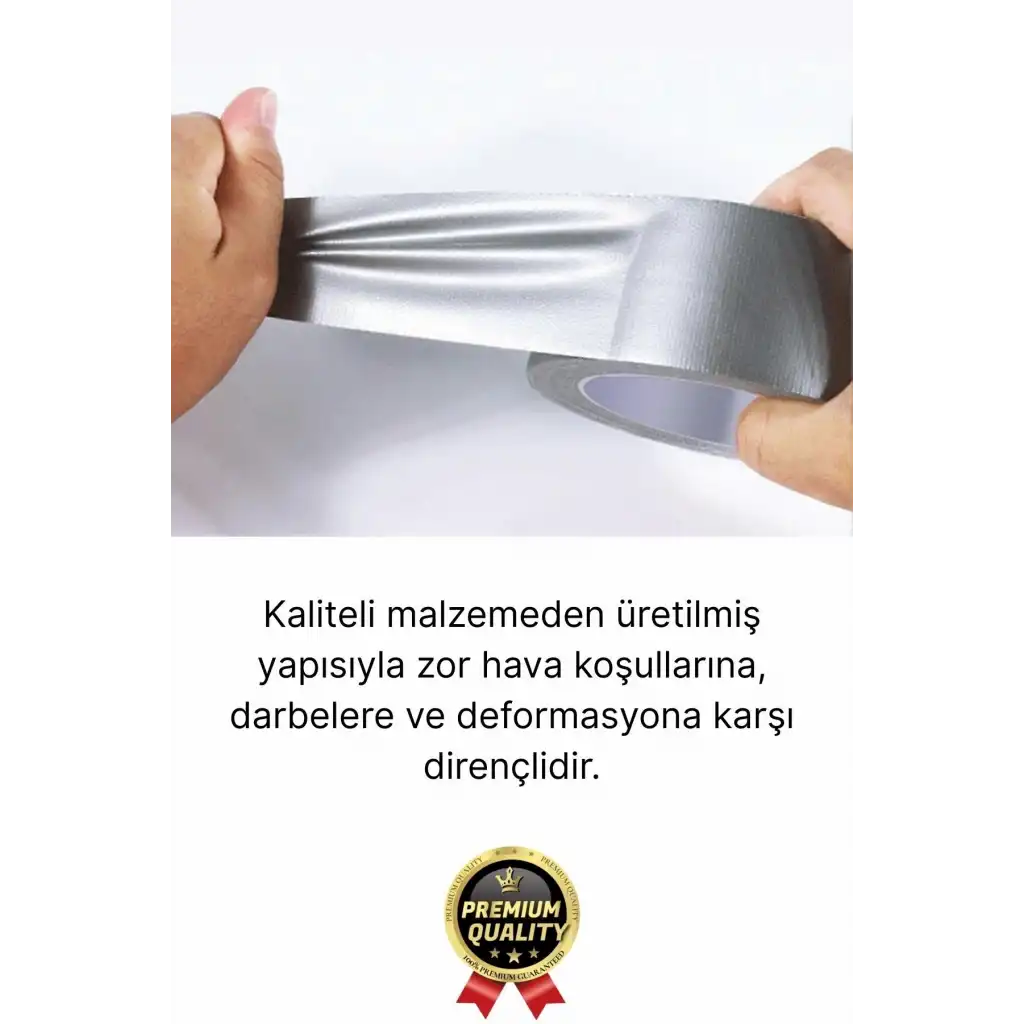 2 Adet Ekstra Güçlü Dayanıklı Su Geçirmez Sızdırmaz Yalıtım İzolasyon Gri Tamir Bandı 10 Mt 48 Mm