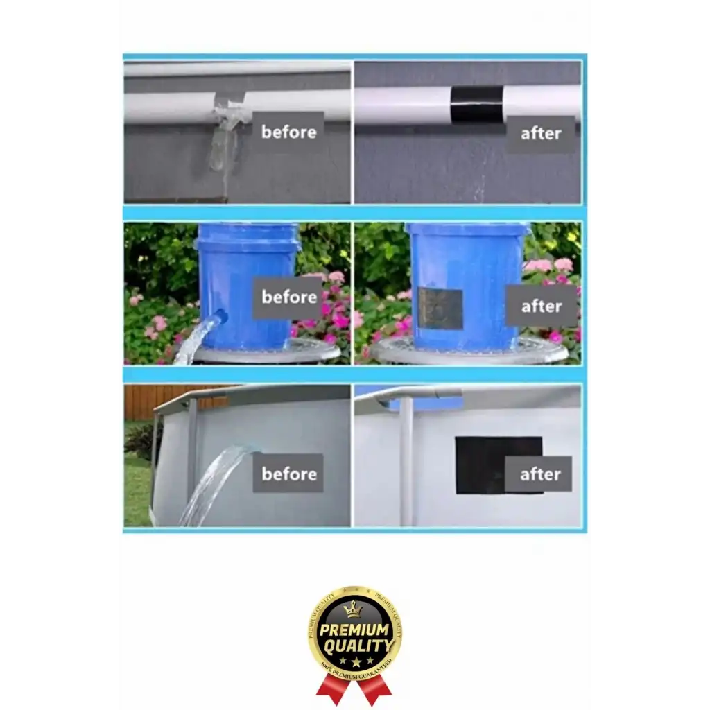 3 Adet Ekstra Güçlü Dayanıklı Su Geçirmez Sızdırmaz Yalıtım İzolasyon Siyah Tamir Bandı 10 Mt 48 Mm