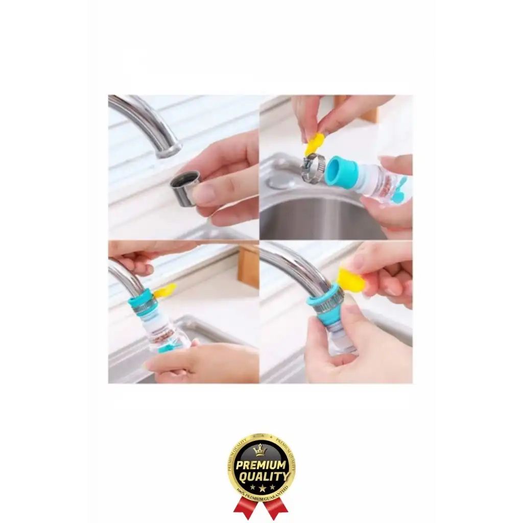 Özel Üretim Dayanıklı Su Tasarruflu Filtreli 360 Derece Oynar Mineral Taşlı Pervaneli Musluk Başlığı