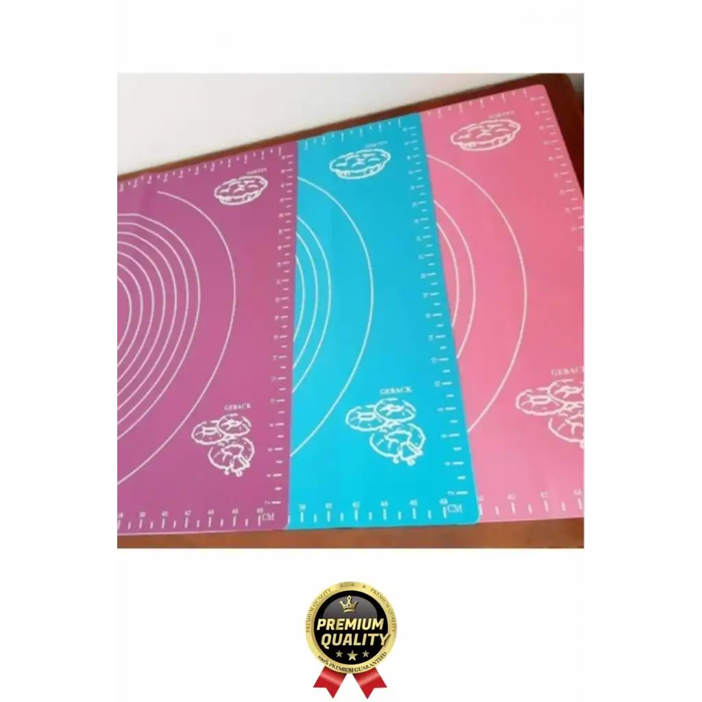 Özel Seri Isıya Dayanıklı Ölçekli Gıda Uyumlu Kaymaz Silikon Hamur Açma Yoğurma Matı Örtüsü 50x40 cm