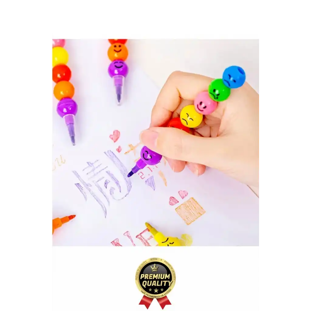 Özel Seri İlkokul Okul Öğrenci Renkli Hafif Eğlenceli Emoji Yüzlü Yumurtlayan Mini Kalem 4lü Set