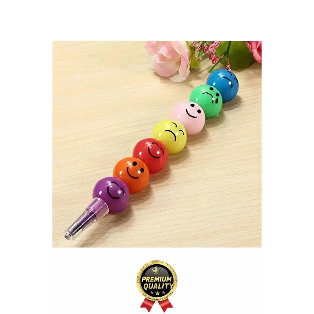Özel Seri İlkokul Okul Öğrenci Renkli Hafif Eğlenceli Emoji Yüzlü Yumurtlayan Mini Kalem 4lü Set