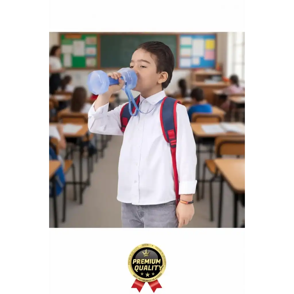 Özel Üretim Fitness Spor Okul Koşu Bpa İçermeyen Plastik Matara Günlük Mavi Dambıl Suluk 500 ml