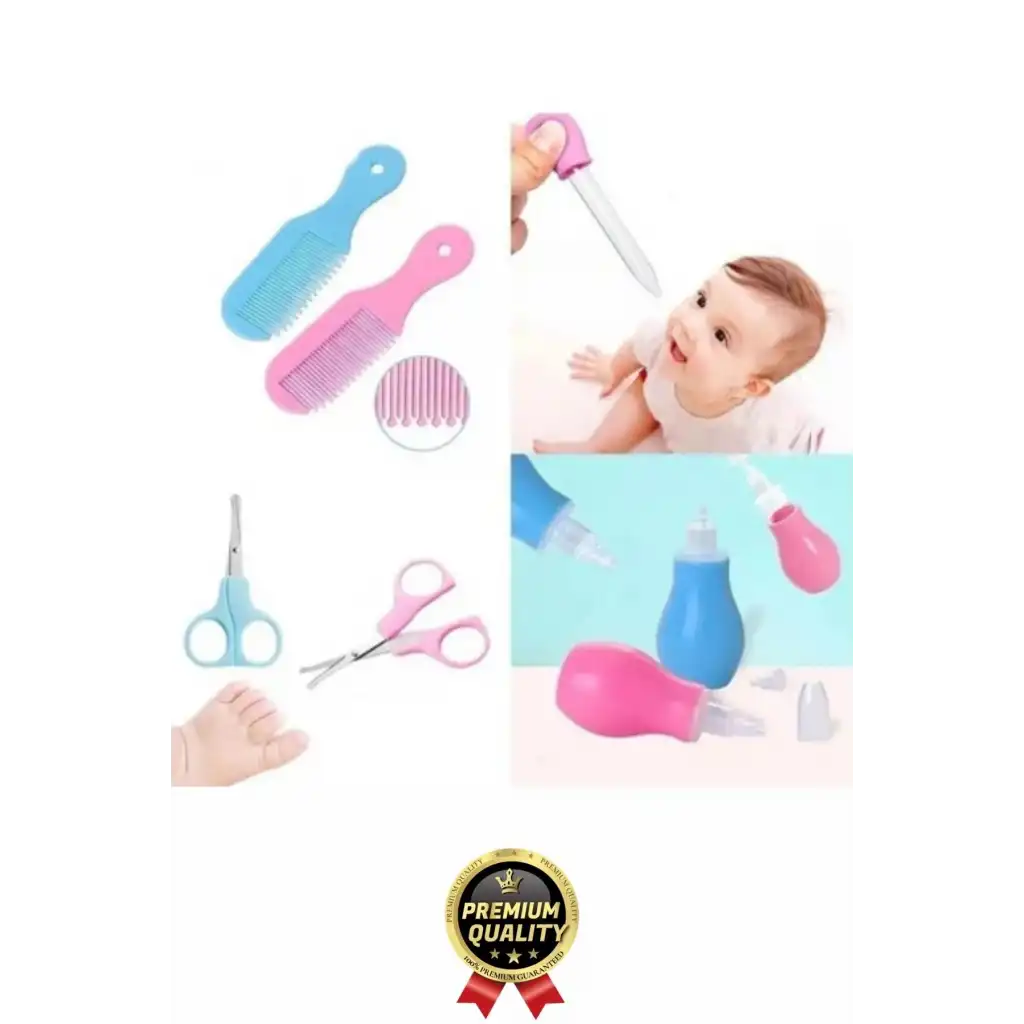 Tırnak Makası Burun Temizlik Termometre Cımbız Tarak Aspiratör Yeni Doğan Bebek Bakım Seti 8 Parça