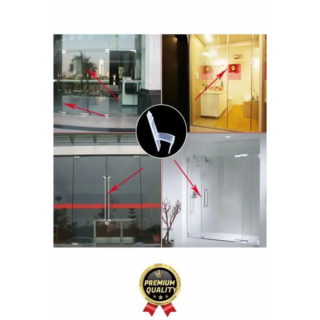 Çok Amaçlı Su Soğuk geçirmez Kapı Pencere Cam Duşakabin Yalıtım Silikon Kenar Koruyucu 1.2 cm x 1 mt
