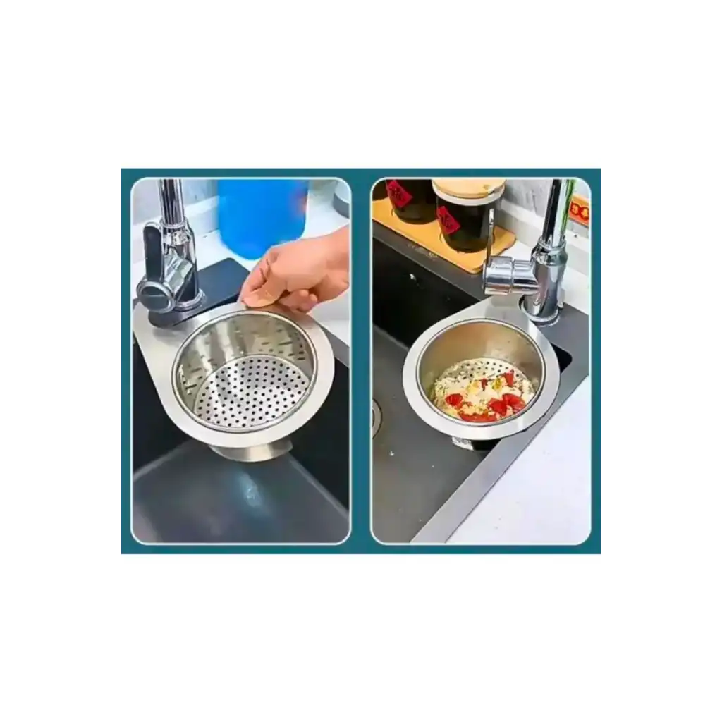 Premium Modern Paslanmaz Çelik Kuğu Tasarımlı Süzgeçli Asılabilen Tezgah Üstü Lavabo Drenaj Sepeti