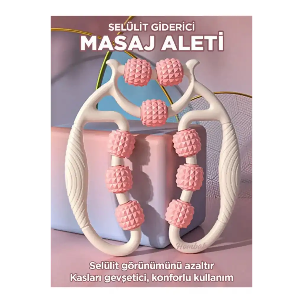 Yeni Nesil Kas Gevşetici Ayarlanabilir Roller Lenf Drenaj Rulosu 9 Tekerlekli Selülit Masaj Aleti
