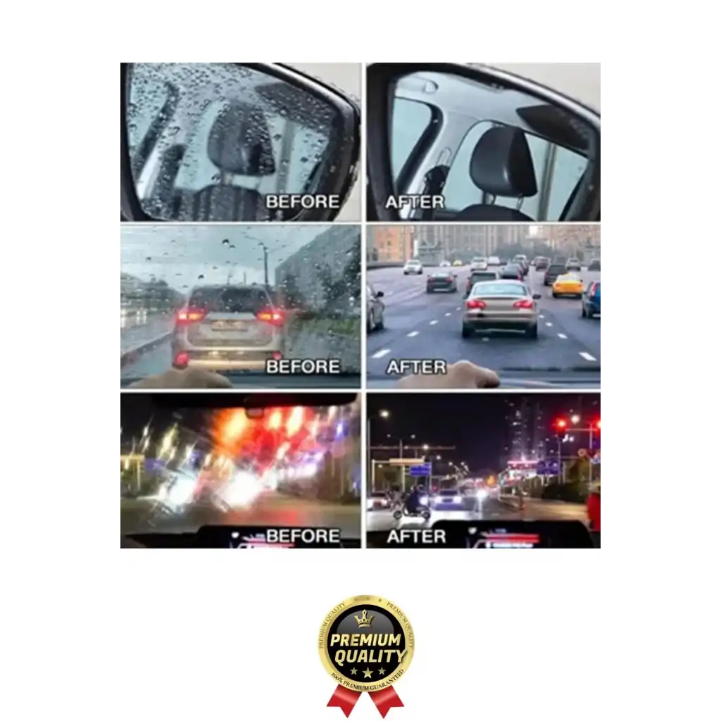Premium Net Güvenli Görüş Yan Ayna İç Cam Yağmur Sis Buğu Engelleme Araç Yağ Filmi Temizleme Süngeri