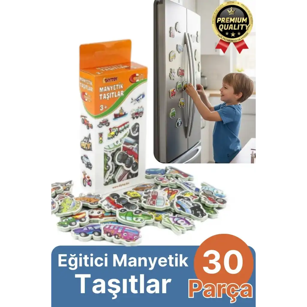 Yeni Nesil Eğlenceli Eğitici Öğretici El Göz Koordinasyonu Buzdolabı Oyun Manyetik Taşıtlar 30 Parça