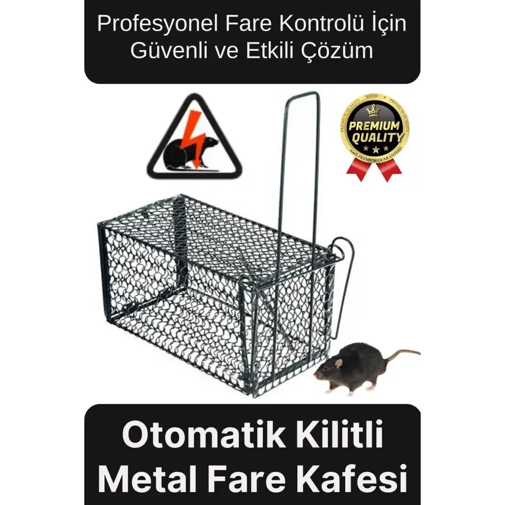 Özel Üretim Etkili Pratik Güvenli Hayvan Kemirgen Kontrolü Yaylı Otomatik Kilitli Metal Fare Kafesi