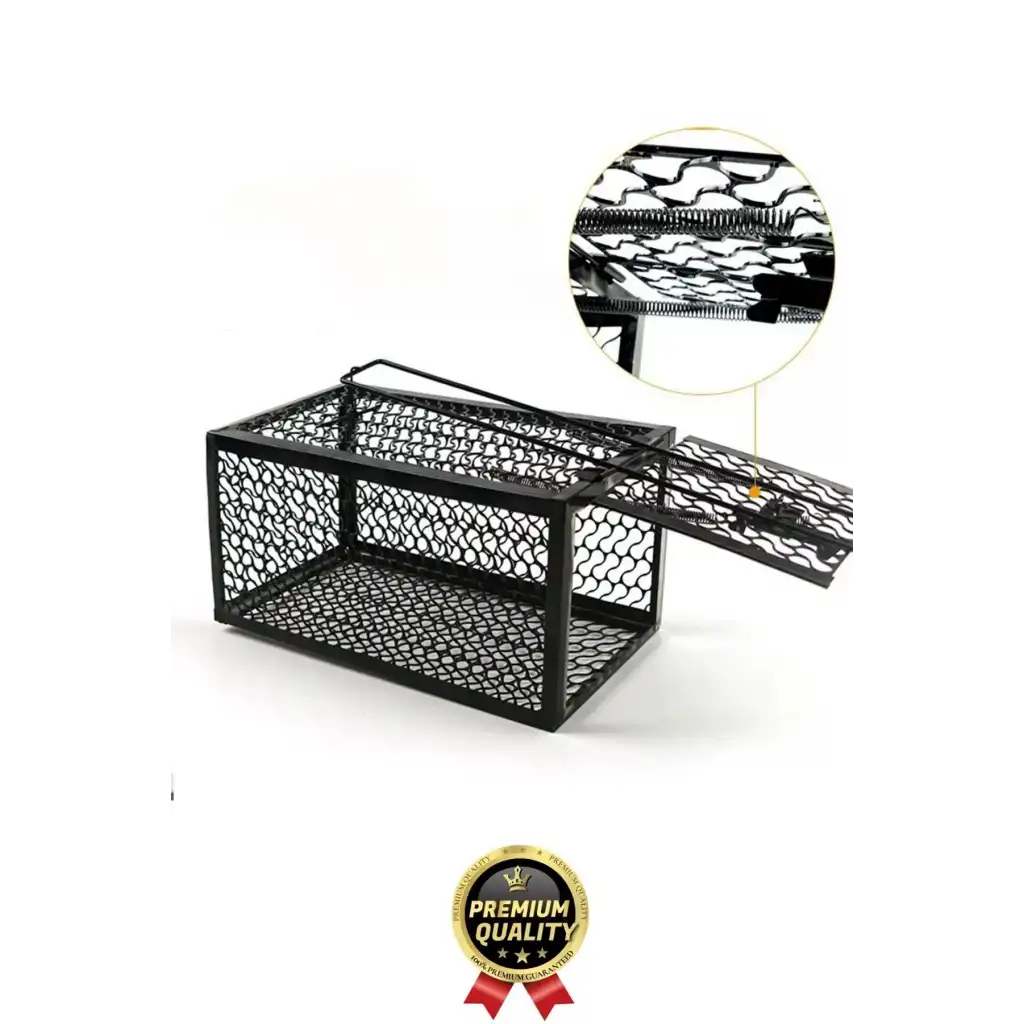 Özel Üretim Etkili Pratik Güvenli Hayvan Kemirgen Kontrolü Yaylı Otomatik Kilitli Metal Fare Kafesi