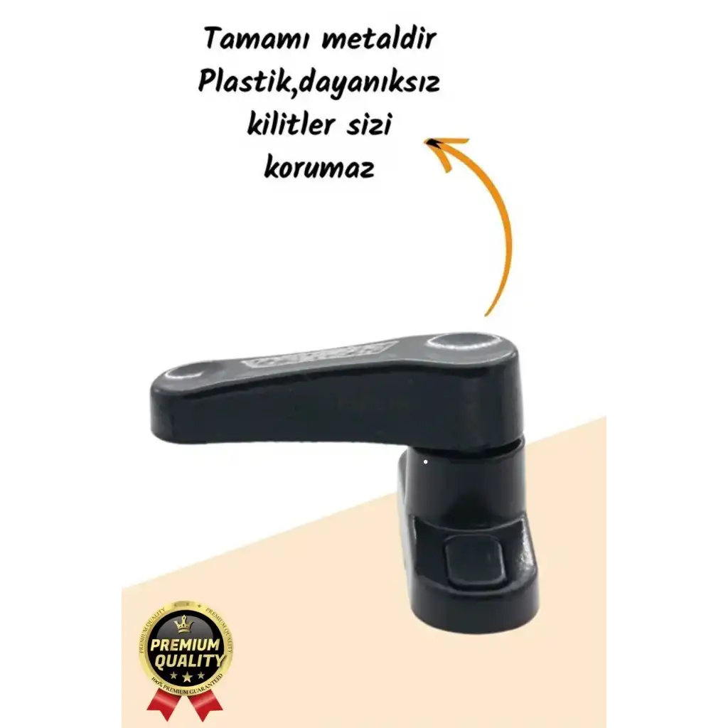 Premium Dayanıklı Koruma Antrasit Çekmeli Metal Pvc Kapı Pencere Hırsız Çocuk Emniyet Kilidi 1 Adet