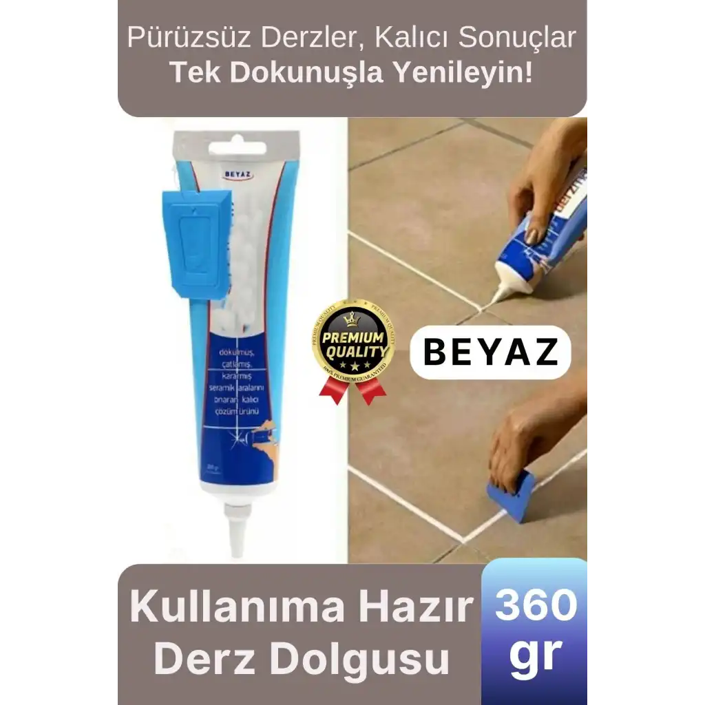 Profesyonel Kolay Kullanıma Hazır Zemin Duvar Onarma Gaga Uçlu Tüp Fayans Arası Derz Dolgu Beyaz