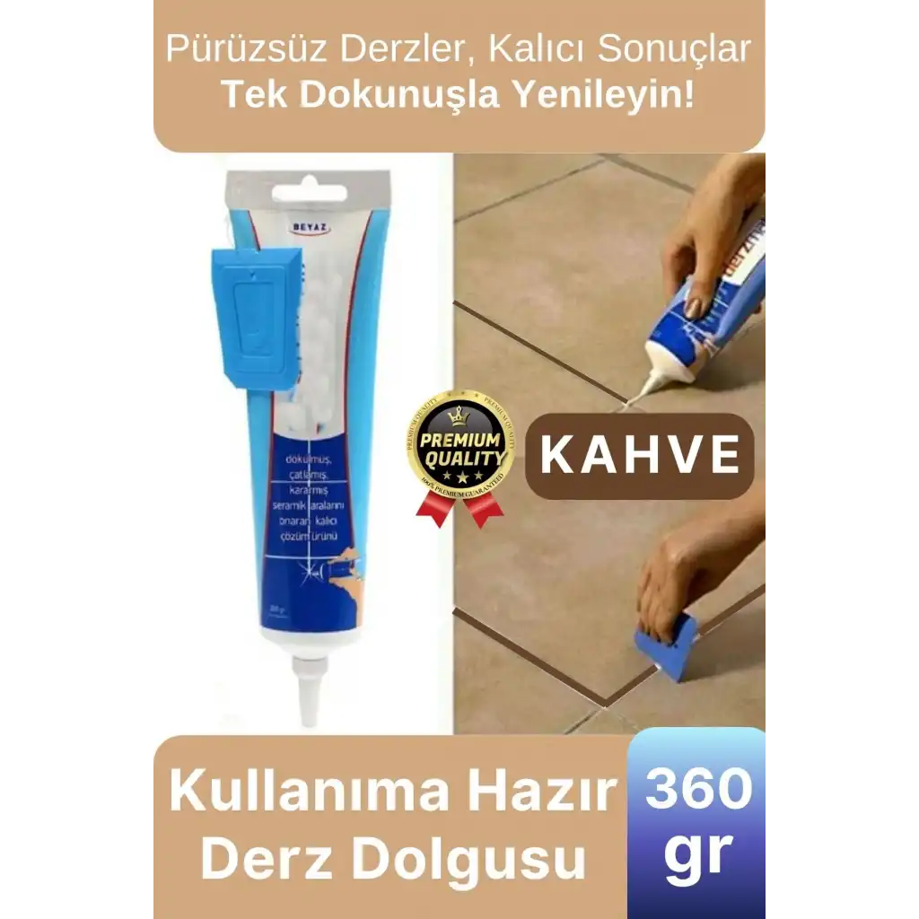 Profesyonel Kolay Kullanıma Hazır Zemin Duvar Onarma Gaga Uçlu Tüp Fayans Arası Derz Dolgu Kahve