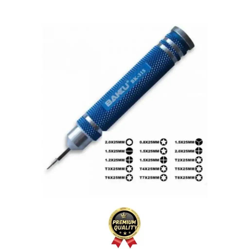 Profesyonel Seri Dayanıklı Yüksek Kalite Ergonomik Hassas Tamir Taşınabilir 15 Uçlu Tornavida Seti