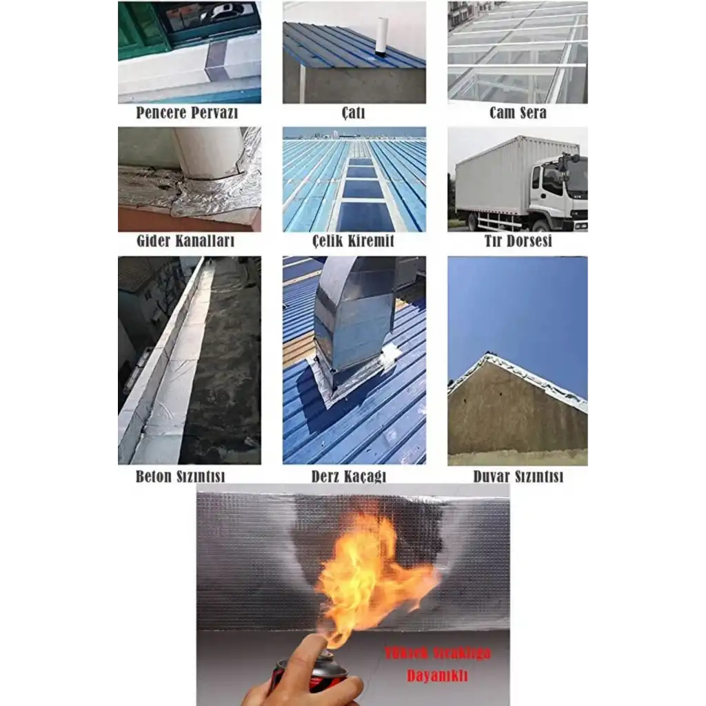 Premium Çatlak Boru Tamir İzolasyon Isıya Dayanıklı Su Sızdırmaz Çamur Bandı Sakız Bant 48 Mm X 2 Mt