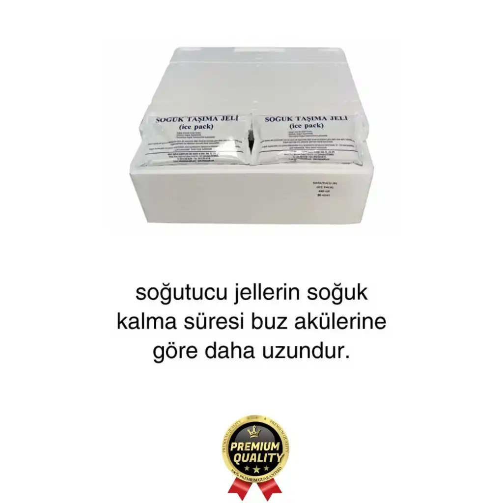 Premium Güvenli Malzeme Dayanıklı Seyahat Yolculuk Yiyecek Soğutucu Jel Poşet Buz Aküsü 260gr 10Adet