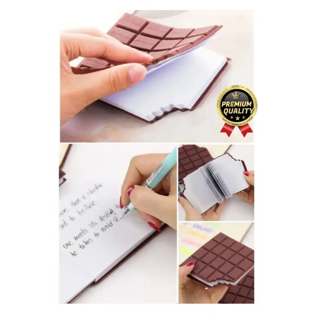 Özel Tasarım Eğlenceli Hediyelik Isırılmış Lezzet Gerçekçi Çikolata Görünümlü Kokulu Not Defteri