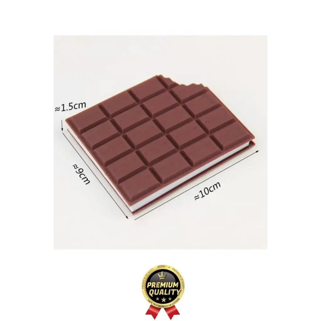 Özel Tasarım Eğlenceli Hediyelik Isırılmış Lezzet Gerçekçi Çikolata Görünümlü Kokulu Not Defteri