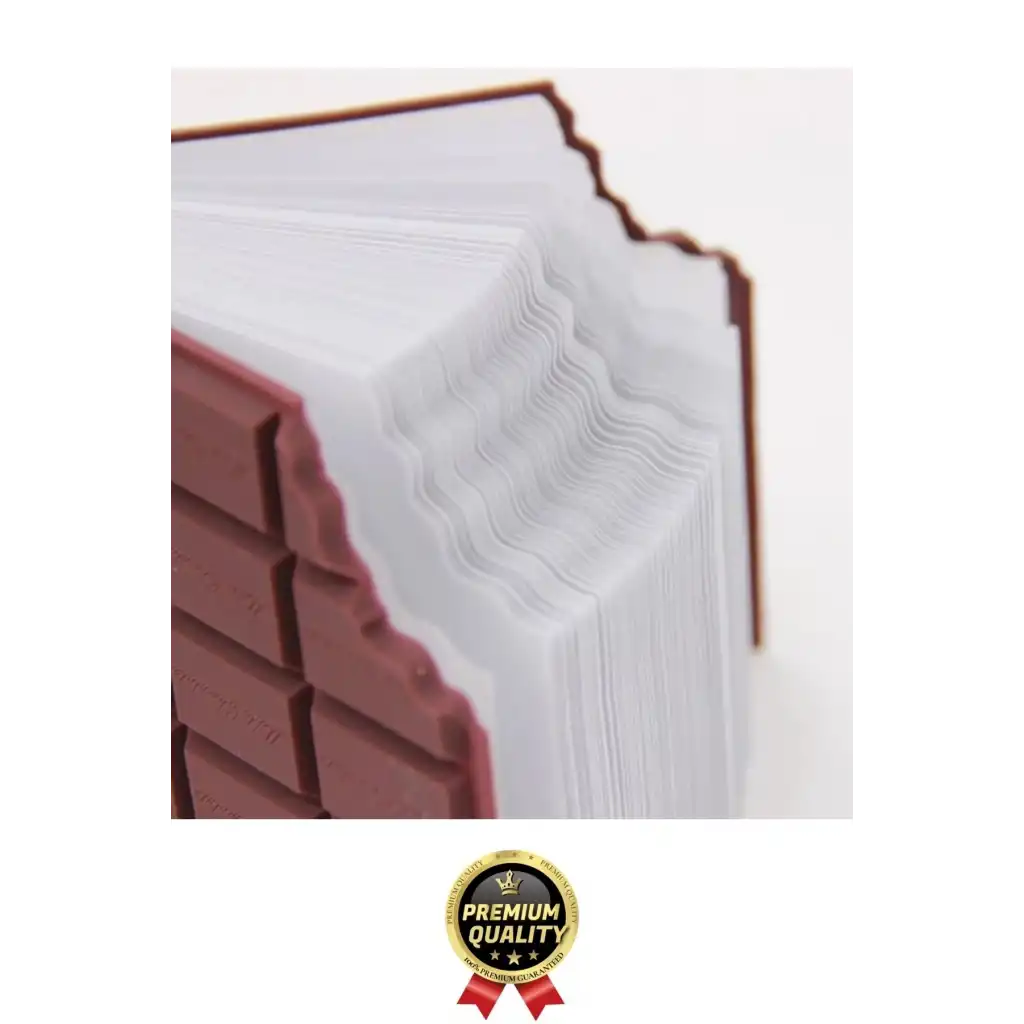 Özel Tasarım Eğlenceli Hediyelik Isırılmış Lezzet Gerçekçi Çikolata Görünümlü Kokulu Not Defteri