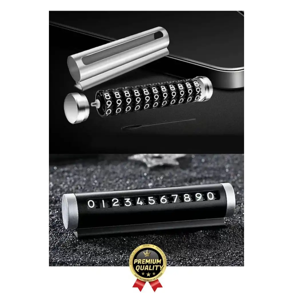 Yeni Araç İçi Telefon Numarası Parkmatik Metal Çevirmeli Ayarlı Torpido Üstü Silindir Numaratör