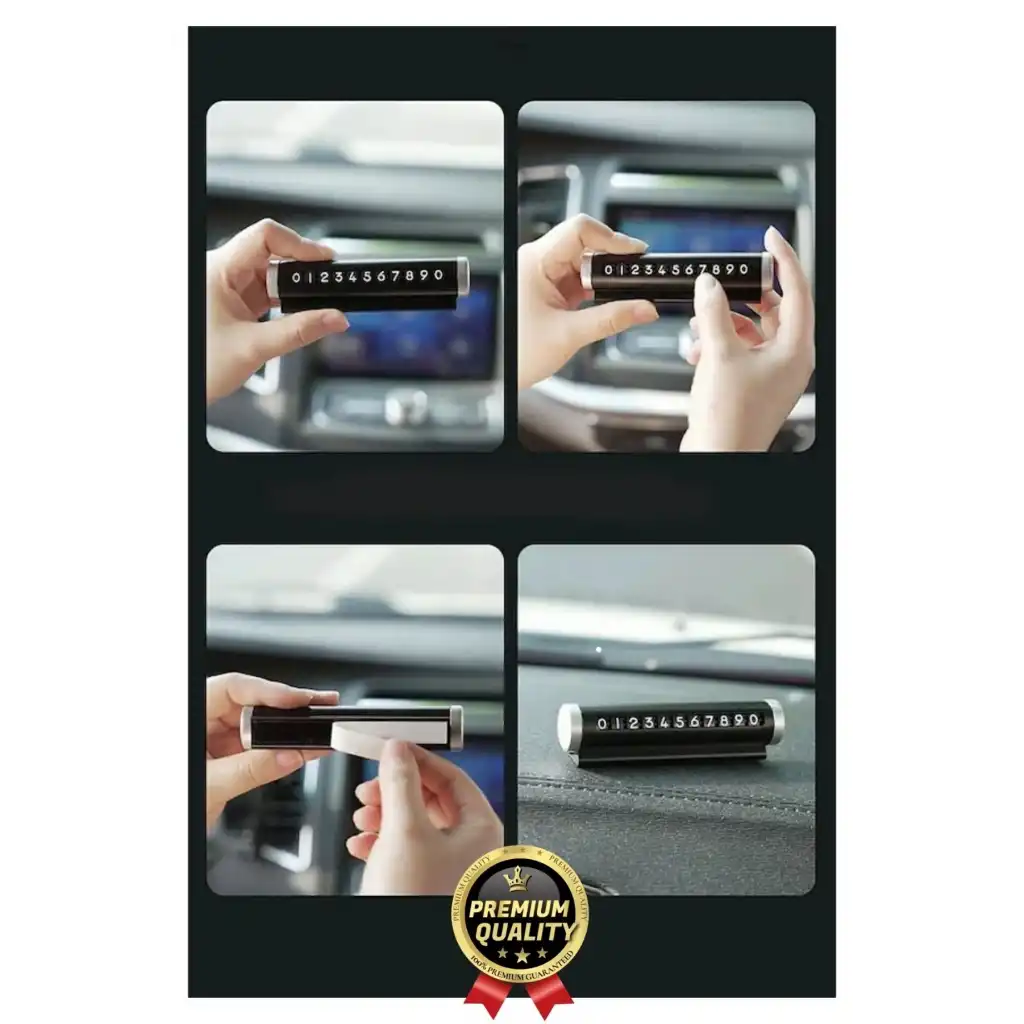 Yeni Araç İçi Telefon Numarası Parkmatik Metal Çevirmeli Ayarlı Torpido Üstü Silindir Numaratör