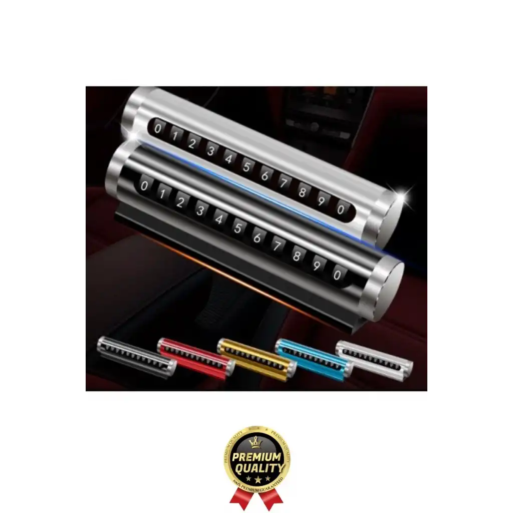 Yeni Araç İçi Telefon Numarası Parkmatik Metal Çevirmeli Ayarlı Torpido Üstü Silindir Numaratör