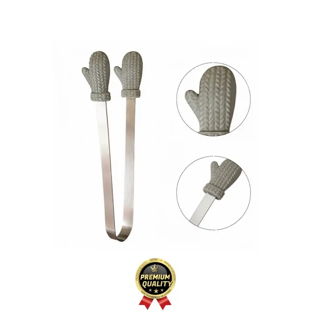 Özel Tasarım Pratik Sevimli Eldiven Şekilli Isıya Dayanıklı Silikon Uçlu Mini Mutfak Servis Maşası