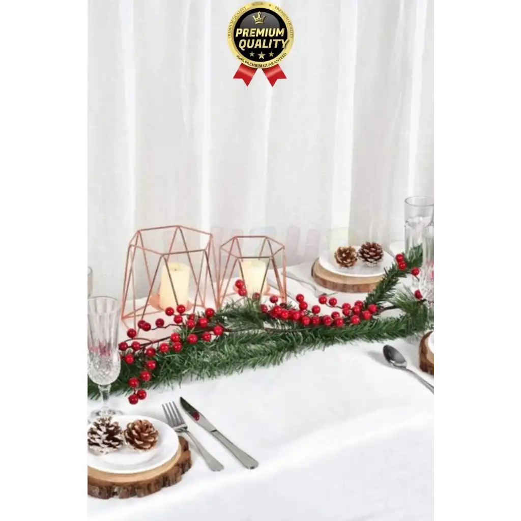 Özel Üretim Dekoratif Süsleme Yeni Yıl Ruhu Noel Yılbaşı Çam Ağacı Süsü Garland Büyük Boy 5 Metre