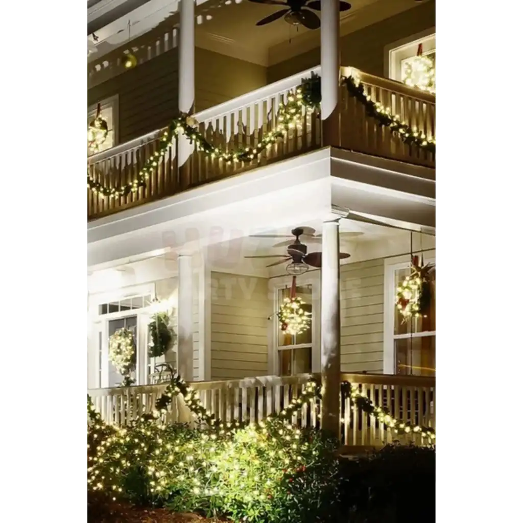 Özel Üretim Dekoratif Süsleme Yeni Yıl Ruhu Noel Yılbaşı Çam Ağacı Süsü Garland Büyük Boy 5 Metre